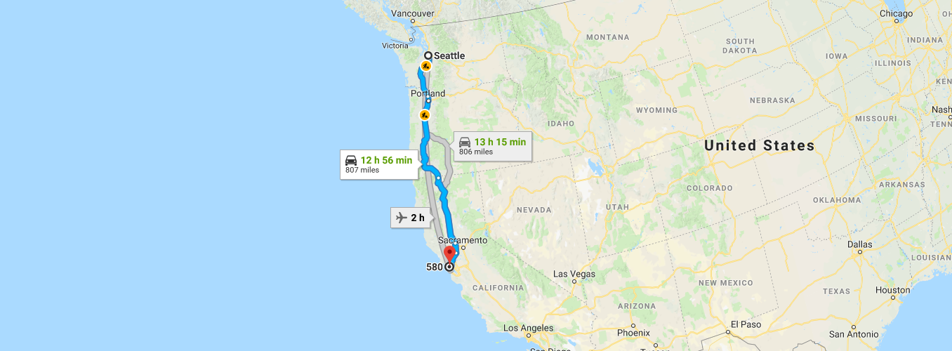 How to get from Seattle to the embassy in San Francisco